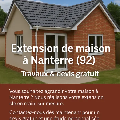 Extension de maison à Nanterre (92) – Travaux & devis gratuit