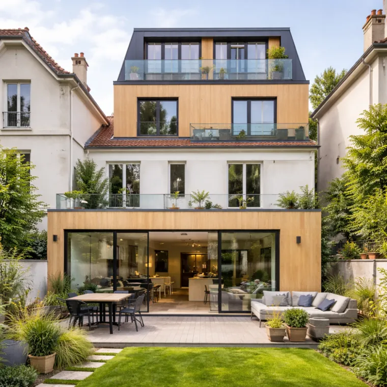 Extension et surélévation de maison à Colombes (92700)