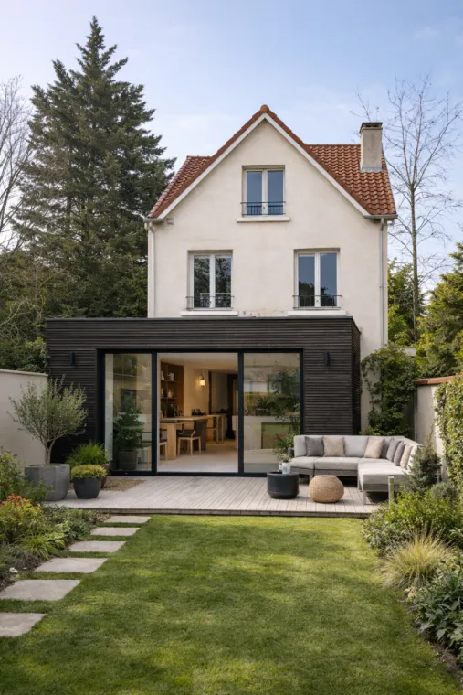 Extension et surélévation de maison à Sceaux (92330)