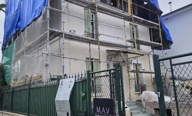 Extension et surélévation de maison à Nanterre (92)